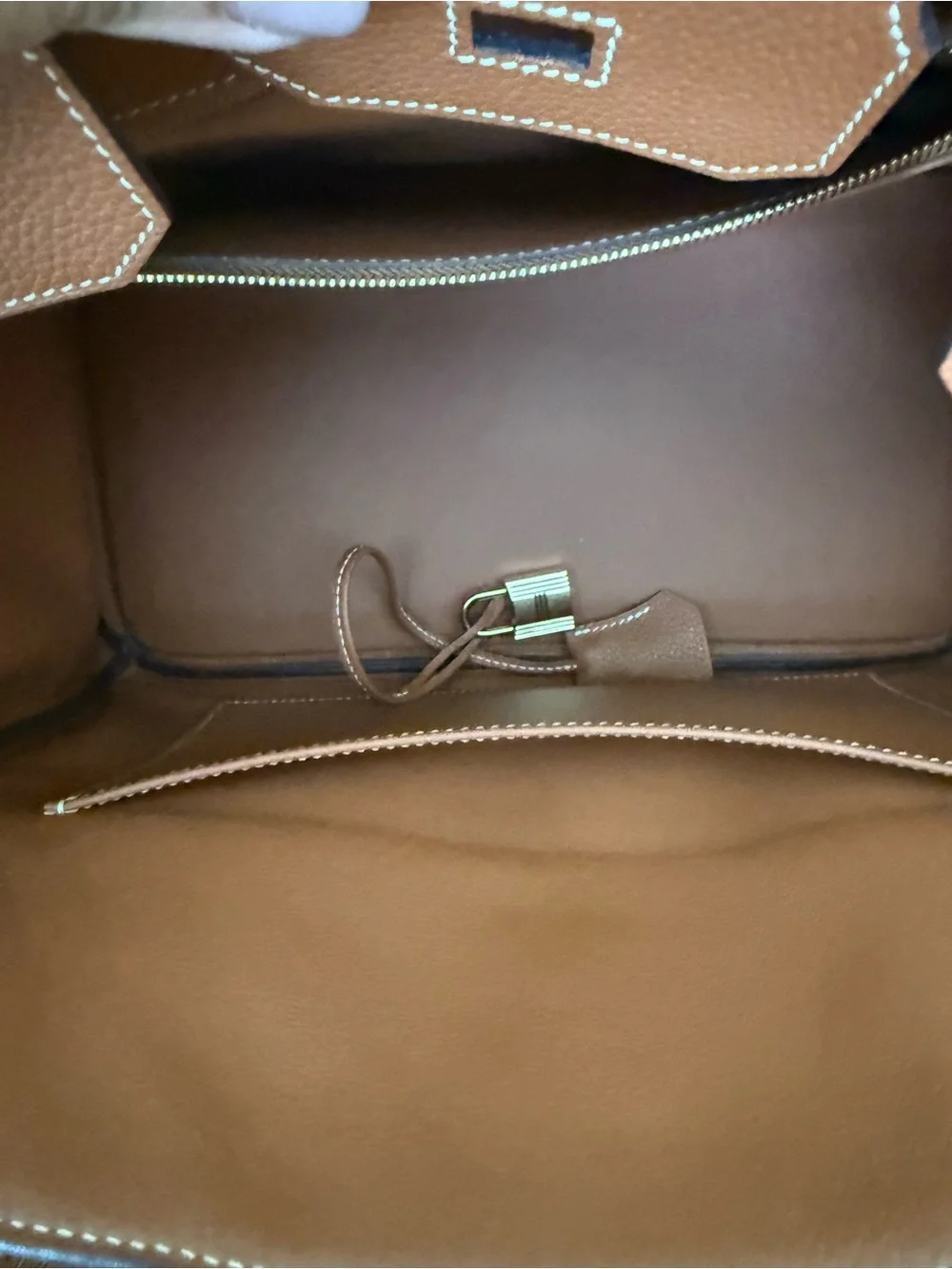 Pebbled Leather Togo  Top-Handle Satchel in gold on gold with Scarf accent 30CM